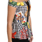 Dolce & Gabbana Chic Checkered Corset Top Blouse