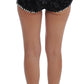 Dolce & Gabbana Crystal Sequined Silk High Waist Shorts