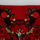 Dolce & Gabbana Ravishing Red Silk Embroidered Shorts