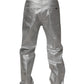 Dolce & Gabbana Metallic Silver Cotton Straight Denim Jeans