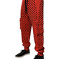 Dolce & Gabbana Red Hearts Cargo Jogger Men Sweatpants Pants