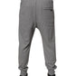 Dolce & Gabbana Gray Logo Cotton Men Jogger Sweatpants Pants