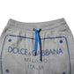 Dolce & Gabbana Gray Logo Cotton Men Jogger Sweatpants Pants