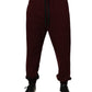 Dolce & Gabbana Bordeaux Cotton Jogger Men Sweatpants Pants