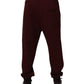 Dolce & Gabbana Bordeaux Cotton Jogger Men Sweatpants Pants