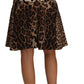 Dolce & Gabbana Chic Leopard Print A-Line Skirt