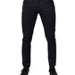 Dolce & Gabbana Dark Blue GOLD Cotton Skinny Men Denim Jeans