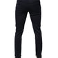 Dolce & Gabbana Dark Blue GOLD Cotton Skinny Men Denim Jeans