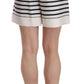 Dolce & Gabbana Elegant Striped Silk Shorts - High Waisted