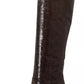 Dolce & Gabbana Brown Exotic Leather Heels High Boots Shoes