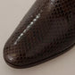 Dolce & Gabbana Brown Exotic Leather Heels High Boots Shoes