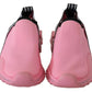 Dolce & Gabbana Pink Low Top Sorrento Sneakers Slip On Casual Shoes