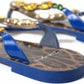 Dolce & Gabbana Blue Crystals Flats Sandals Beachwear Shoes