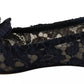 Dolce & Gabbana Blue Crystal Loafer Lace Ballet Flats Shoes
