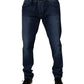 Dolce & Gabbana Blue Washed Cotton Stretch Skinny Denim Jeans
