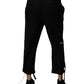 Dolce & Gabbana Black Polyester Men Cropped Pants