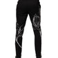 Dolce & Gabbana Black Cotton Floral Skinny Dress Pants