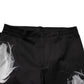Dolce & Gabbana Black Cotton Floral Skinny Dress Pants