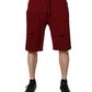 Dolce & Gabbana Bordeaux Cotton Bermuda Men Sweatshorts Shorts