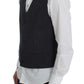 Dolce & Gabbana Elegant Gray Striped Wool Vest