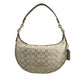 COACH Payton Signature PVC Leather Shoulder Bag Champagne Gold