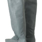 Valentino Blue Leather Elastic Flats Pull On Knee High Boots Shoes