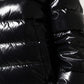 Dolce & Gabbana Black Logo Plaque Full Zip Puffer Jacket