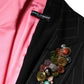 Dolce & Gabbana Multicolor Patchwork Embellished Coat Jacket