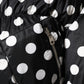 Dolce & Gabbana Black White Polka Dot Full Zip Puffer Jacket