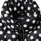 Dolce & Gabbana Black White Polka Dot Full Zip Puffer Jacket