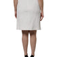 Dolce & Gabbana White High Waist Knee Length Pencil Skirt