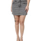 Dolce & Gabbana Gray Cotton Stretch Mid Waist Denim Mini Skirt