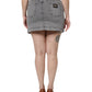Dolce & Gabbana Gray Cotton Stretch Mid Waist Denim Mini Skirt
