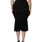 Dolce & Gabbana Black Mermaid Cut High Waist Midi Skirt