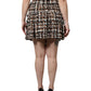 Dolce & Gabbana Multicolor High Waist Tartan Tweed Mini Skirt