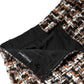 Dolce & Gabbana Multicolor High Waist Tartan Tweed Mini Skirt