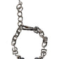 Dolce & Gabbana Silver Tone Chain Lobster Clasp Logo Gray Pearls Bracelet