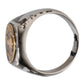 Dolce & Gabbana Silver Tone Engraved Two Color Real Brass Ring