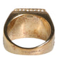 Dolce & Gabbana Gold Tone Sterling Silver 925 Crystals Ring