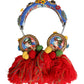 Dolce & Gabbana Multicolor Whimsical Tasseled Crystal Headset Headphones