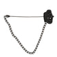 Dolce & Gabbana Silver Tone Brass Crown Chain Women Brooch Lapel Pin