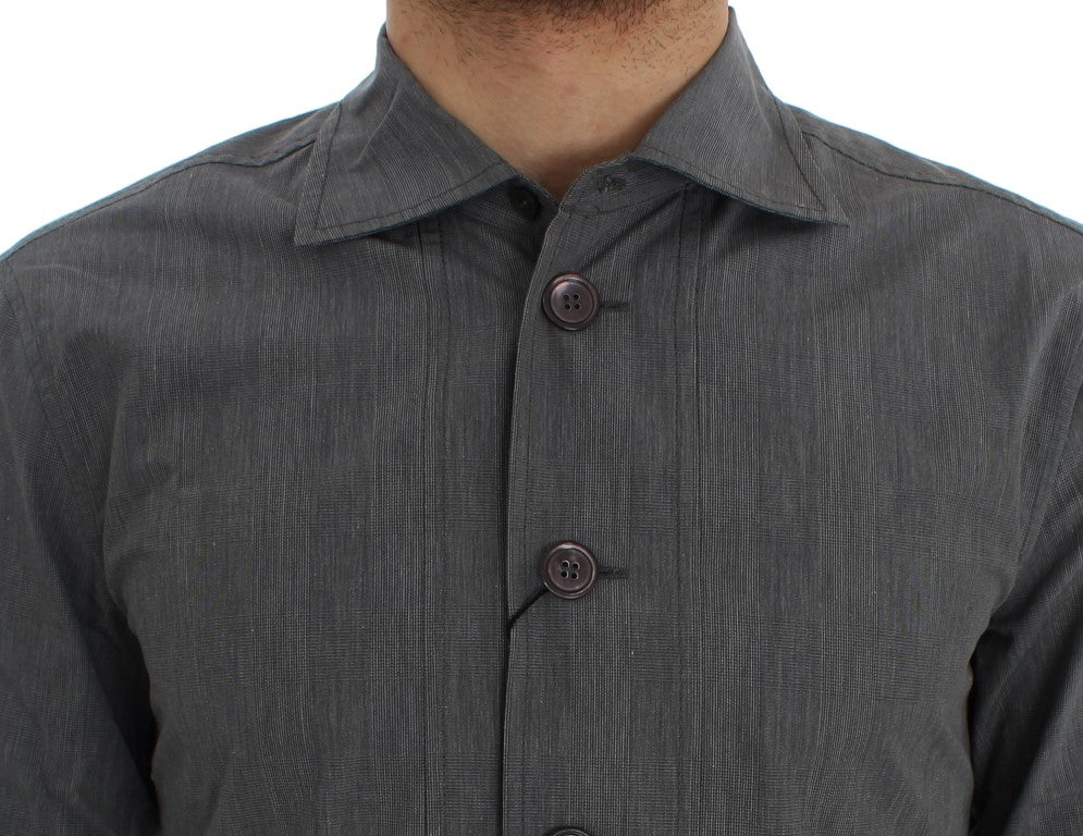 Dolce & Gabbana Elegant Gray Cotton Dress Shirt