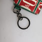 Dolce & Gabbana Green Calf Leather Logo Print Monogram Card Holder Wallet