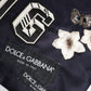 Dolce & Gabbana Blue DG Logo Patch Embellished Pouch Clutch Bag