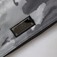 Dolce & Gabbana Black Gray Camouflage Logo Plaque Keyring Pouch Bag