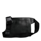 Dolce & Gabbana Black Calfskin Leather Messenger Crossbody Bag