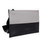 Dolce & Gabbana Black White Leather Logo Embossed Crossbody Bag