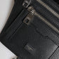 Dolce & Gabbana Black Calfskin Logo Plaque Belt Waist Men Fanny Pack Bag