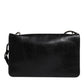 Dolce & Gabbana Black Leather Logo Purse Shoulder Crossbody Bag