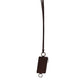 Dolce & Gabbana Brown Calf Leather Lanyard Logo Card Holder Wallet